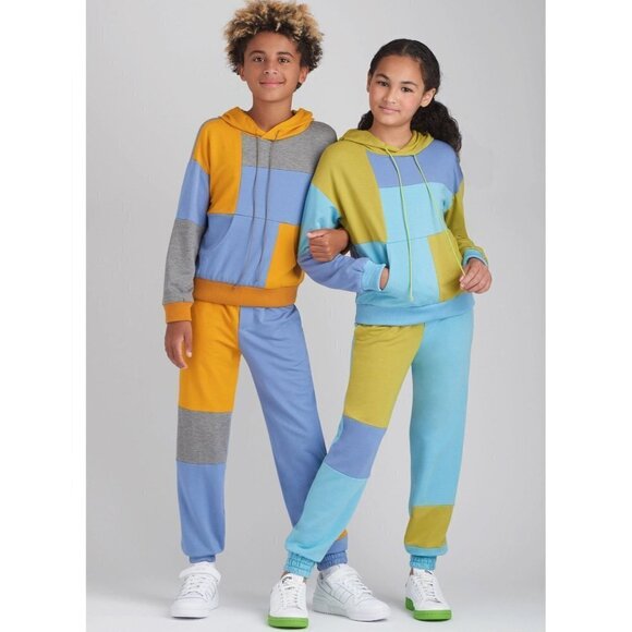Simplicity Sewing Pattern 9695 R11664 Hoodie Jogger Set Unisex Child Size 8-16 - Picture 2 of 9